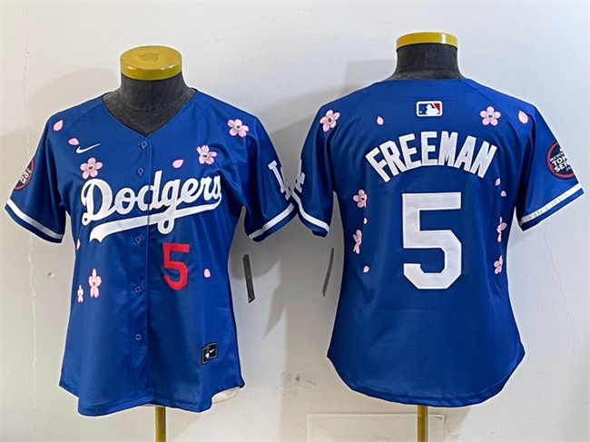 Youth Los Angeles Dodgers #5 Freddie Freeman Royal 2025 Tokyo Series Limited Stitched Baseball Jersey Youth Los Angeles Dodgers #5 Freddie Freeman Royal 2025 Tokyo Series Limited Stitched Baseball Jersey
